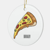 Afbeelding van Pizza cartoon Keramisch Ornament (Links)