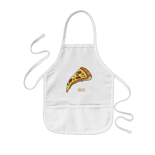 Afbeelding van Pizza cartoon Kinder Schort (Voorkant)