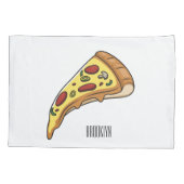 Afbeelding van Pizza cartoon Kussensloop (Achterkant)