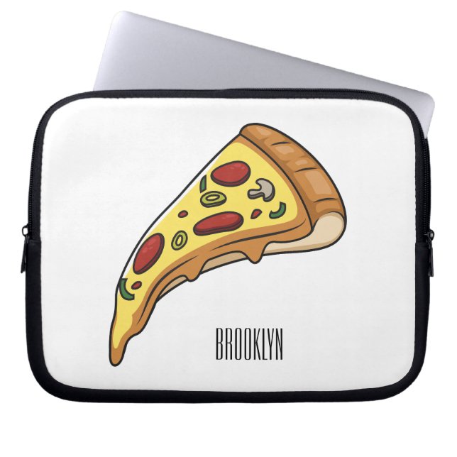 Afbeelding van Pizza cartoon Laptop Sleeve (Voorkant)