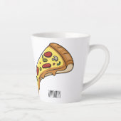 Afbeelding van Pizza cartoon Latte Mok (Rechts)