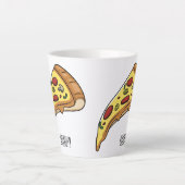 Afbeelding van Pizza cartoon Latte Mok (Voorkant)