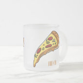 Afbeelding van Pizza cartoon Matglas Koffiemok (Voorkant rechts)