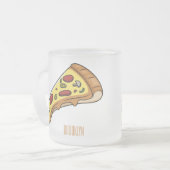 Afbeelding van Pizza cartoon Matglas Koffiemok (Voorkant links)