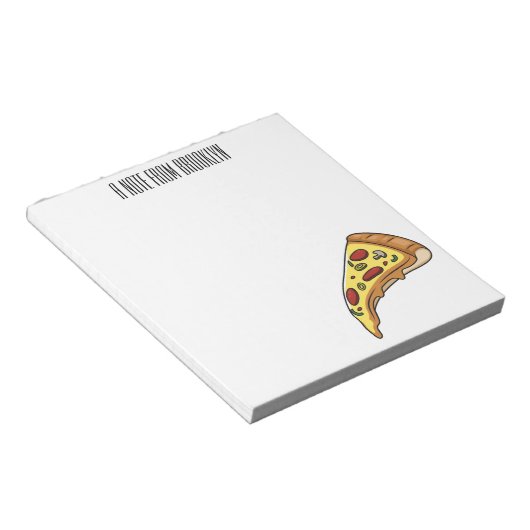 Afbeelding van Pizza cartoon Notitieblok (Schuin)