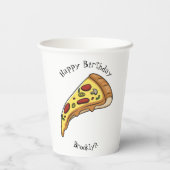 Afbeelding van Pizza cartoon Papieren Bekers (Achterkant)