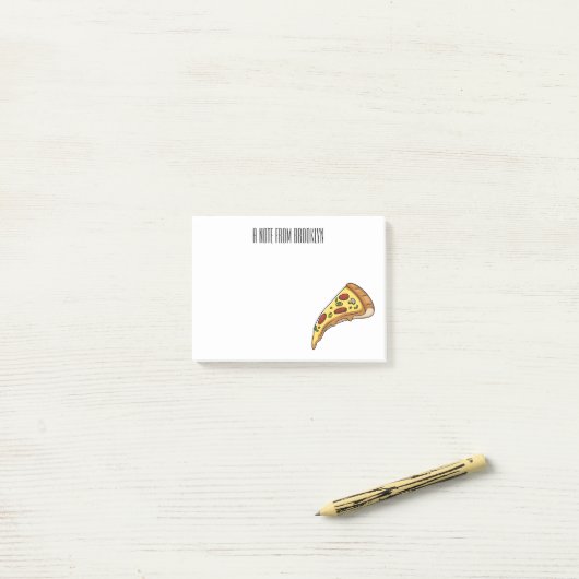 Afbeelding van Pizza cartoon Post-it® Notes (Op bureau)