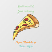 Afbeelding van Pizza cartoon Raamsticker (Vel)
