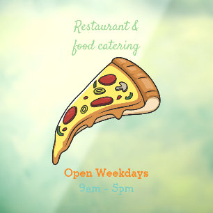 Afbeelding van Pizza cartoon Raamsticker