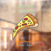 Afbeelding van Pizza cartoon Raamsticker (Vel 2)