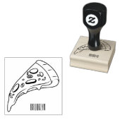 Afbeelding van Pizza cartoon Rubberstempel (Gestempeld)