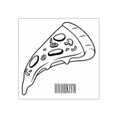 Afbeelding van Pizza cartoon Rubberstempel (Afrduk)