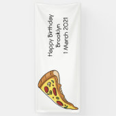 Afbeelding van Pizza cartoon Spandoek (Verticaal)