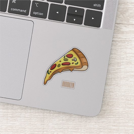 Afbeelding van Pizza cartoon Sticker (Detail)