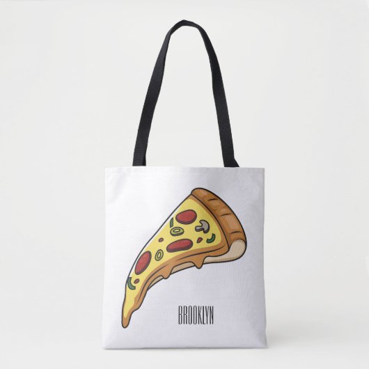 Afbeelding van Pizza cartoon Tote Bag (Voorkant)