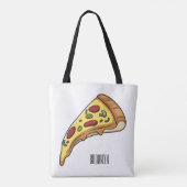 Afbeelding van Pizza cartoon Tote Bag (Achterkant)