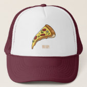 Afbeelding van Pizza cartoon Trucker Pet (Voorkant)