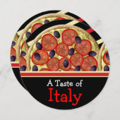 Afbeelding van Pizza fast food Italiaans diner Kaart (Voorkant / Achterkant)