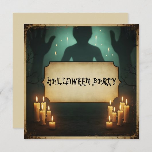 Afbeelding van Placque Halloween Party Kaart (Voorkant / Achterkant)