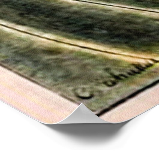  afbeelding van pompoen, bladeren en bloemen poster (Hoek)