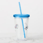 Afbeelding van privé-jet cartoon acryl drinkbeker (Links)