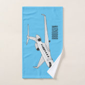 Afbeelding van privé-jet cartoon bad handdoek (Handdoek)