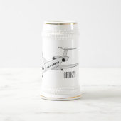 Afbeelding van privé-jet cartoon bierpul (Center)