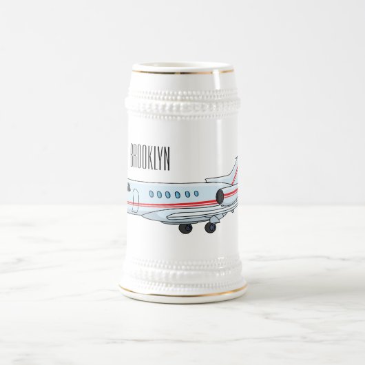 Afbeelding van privé-jet cartoon bierpul (Center)