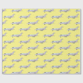 Afbeelding van privé-jet cartoon cadeaupapier (Vlak)