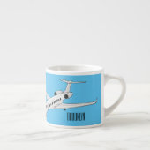 Afbeelding van privé-jet cartoon espresso kop (Rechts)