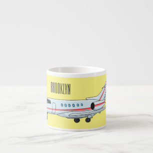 Afbeelding van privé-jet cartoon espresso kop