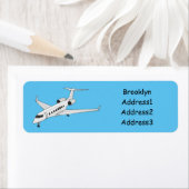 Afbeelding van privé-jet cartoon etiket (Insitu)