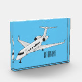 Afbeelding van privé-jet cartoon fotoblokken (Links)