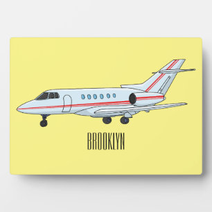 Afbeelding van privé-jet cartoon fotoplaat