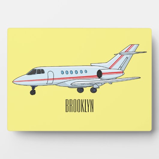 Afbeelding van privé-jet cartoon fotoplaat (voorkant)