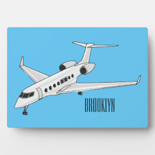 Afbeelding van privé-jet cartoon fotoplaat