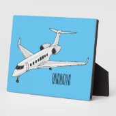 Afbeelding van privé-jet cartoon fotoplaat (Zijkant)