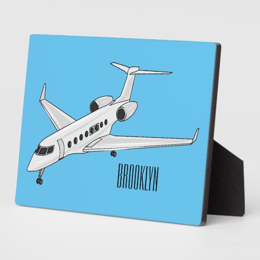 Afbeelding van privé-jet cartoon fotoplaat (Zijkant)