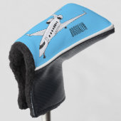 Afbeelding van privé-jet cartoon golfheadcover (3/4 voorkant)