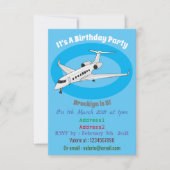 Afbeelding van privé-jet cartoon kaart (Voorkant)