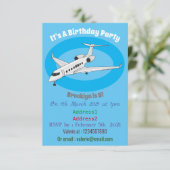 Afbeelding van privé-jet cartoon kaart (Staand voorkant)