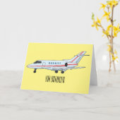 Afbeelding van privé-jet cartoon kaart (Gele Bloem)