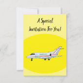 Afbeelding van privé-jet cartoon kaart (Achterkant)