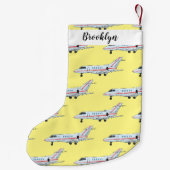 Afbeelding van privé-jet cartoon kleine kerstsok (Achterkant)