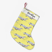 Afbeelding van privé-jet cartoon kleine kerstsok (Voorkant (Hangend))
