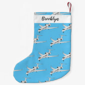 Afbeelding van privé-jet cartoon kleine kerstsok (Achterkant)