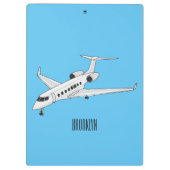 Afbeelding van privé-jet cartoon klembord (Achterkant)