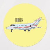 Afbeelding van privé-jet cartoon labels (Design 1)