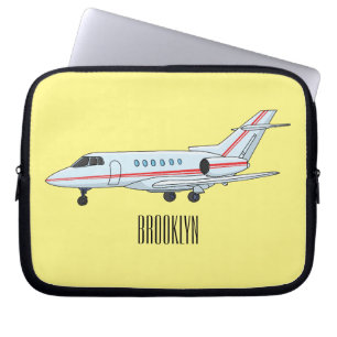 Afbeelding van privé-jet cartoon laptop sleeve
