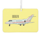 Afbeelding van privé-jet cartoon luchtverfrisser (Achterkant)